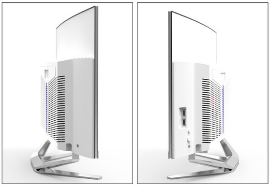 I5 - 2670 AIO Gaming PC 24 Inch All In One Computers Silver White