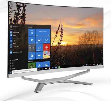 27inch Win11 Curved Black AIO Desktop PC With I5 16G RAM 1920x1080 High Resolution