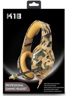 Black Active Noise Cancelling Gaming Headset With 20 Ohm Impedance USB 3.5mm Jack
