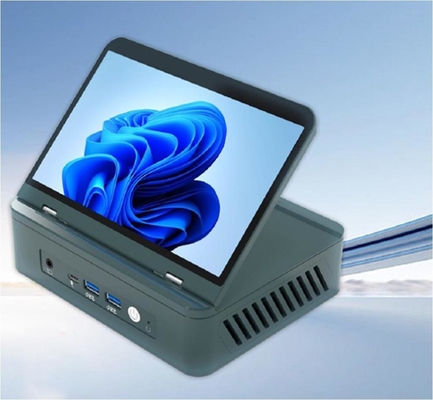 Black/Silver 0.3Kg Mini PC Desktop Host 128G  Storage With Upgradeable Wifi/CPU/OS